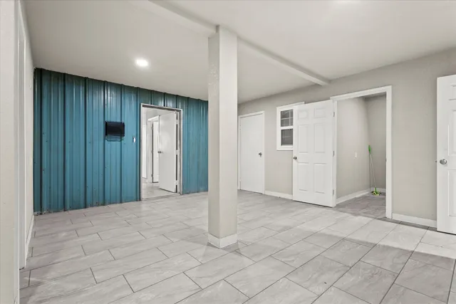 a utility room with a window