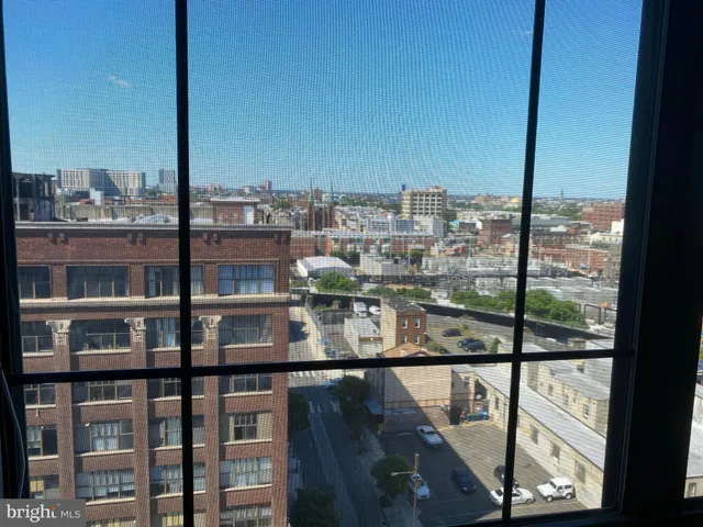 a view of a city from a balcony