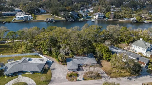 an aerial view of residential house with outdoor space