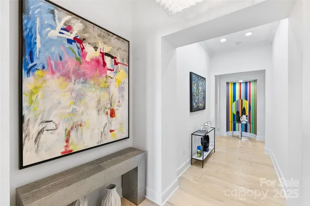 a view of a living room and a bathroom