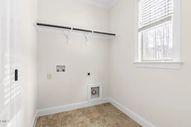 a view of a room with rack on the wall