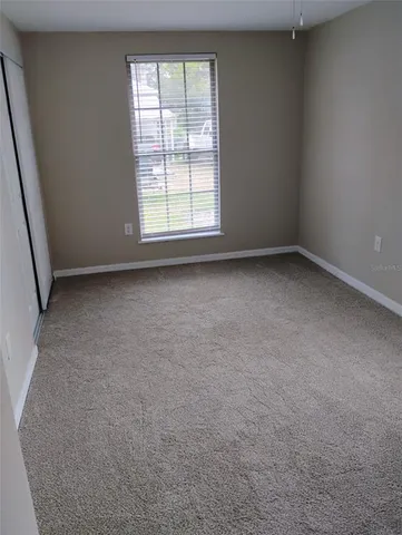 an empty room with a window