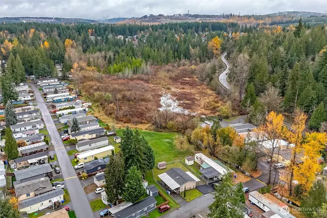 an aerial view of multiple house