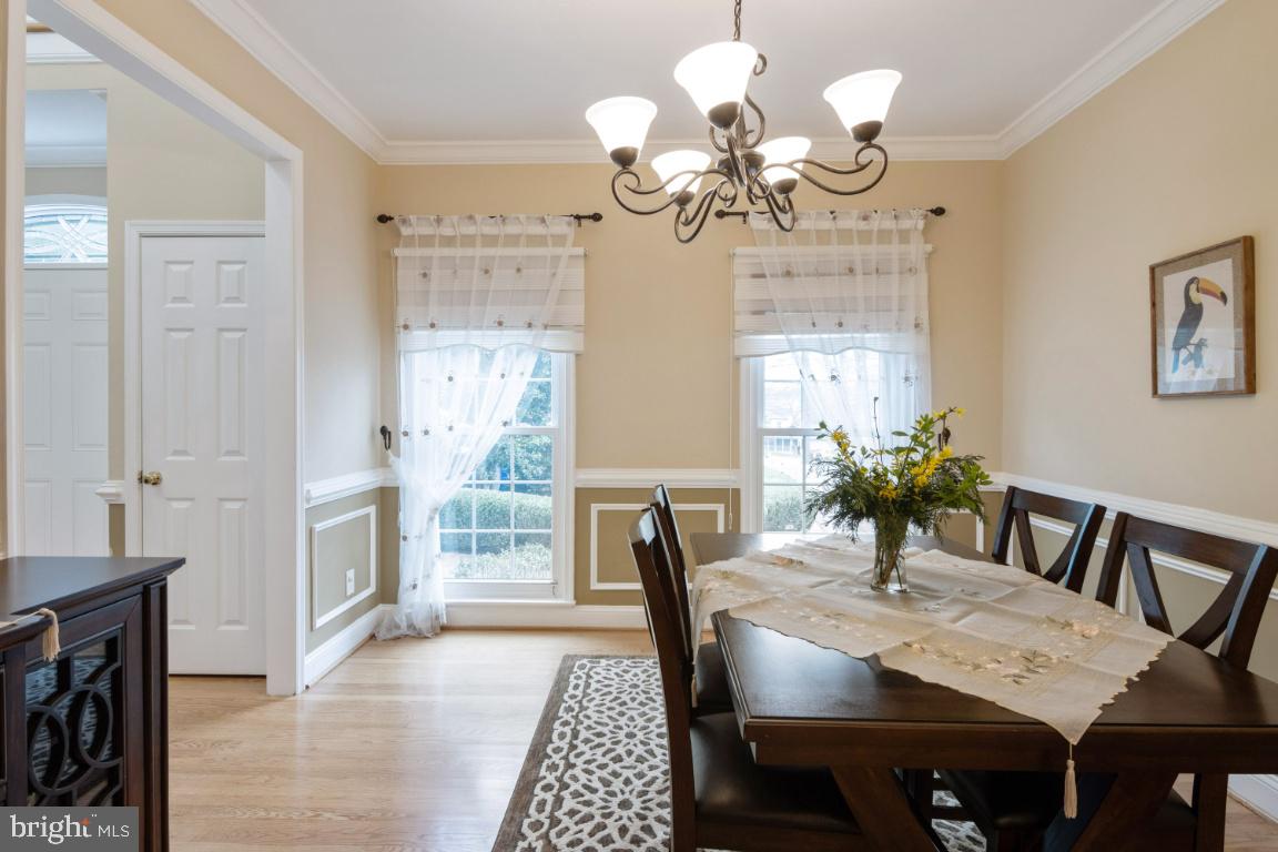 9717 Rugby Court Ellicott City, MD 21042 - Photo 8 of 59 Dining room with 9' ceilings, hardwood floors