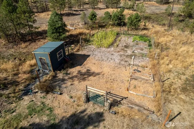 a view of outdoor space with seating area