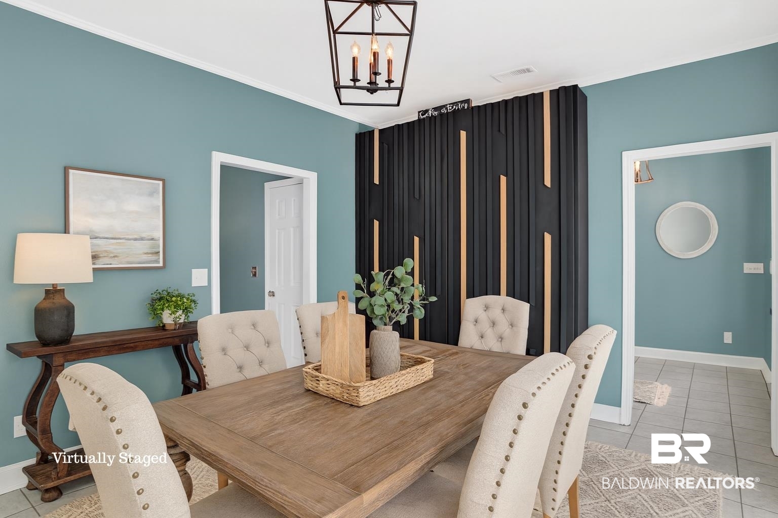 11835 Island Drive Foley, AL 36535 - Photo 4 of 53 Tiled dining room with a chandelier and ornamental molding