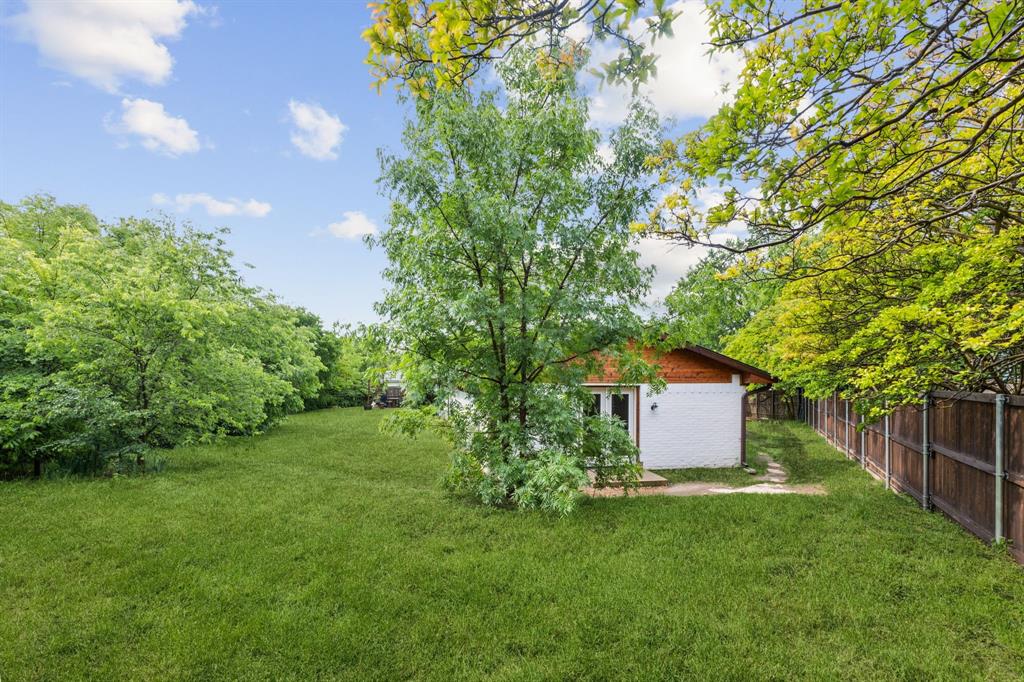 12345 Band Dallas, TX 75244 - Photo 37 of 38 a view of a backyard with a plants and tree