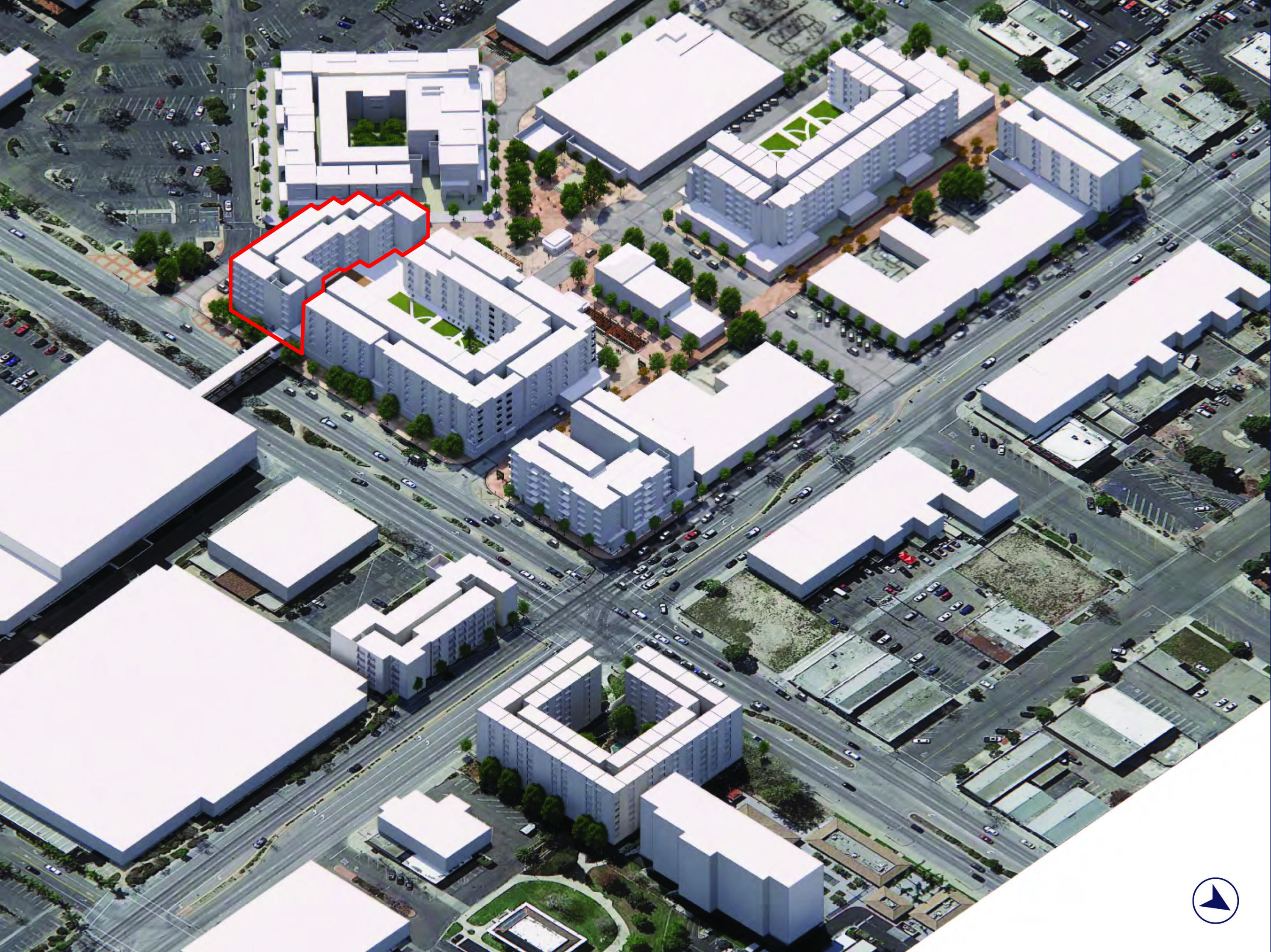 an aerial view of a house with a outdoor space