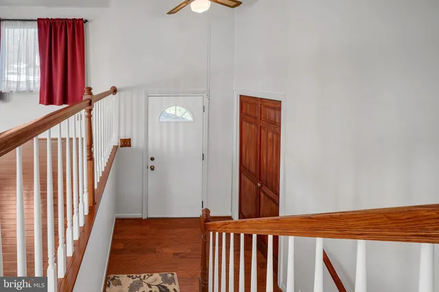 a view of a hallway with entryway