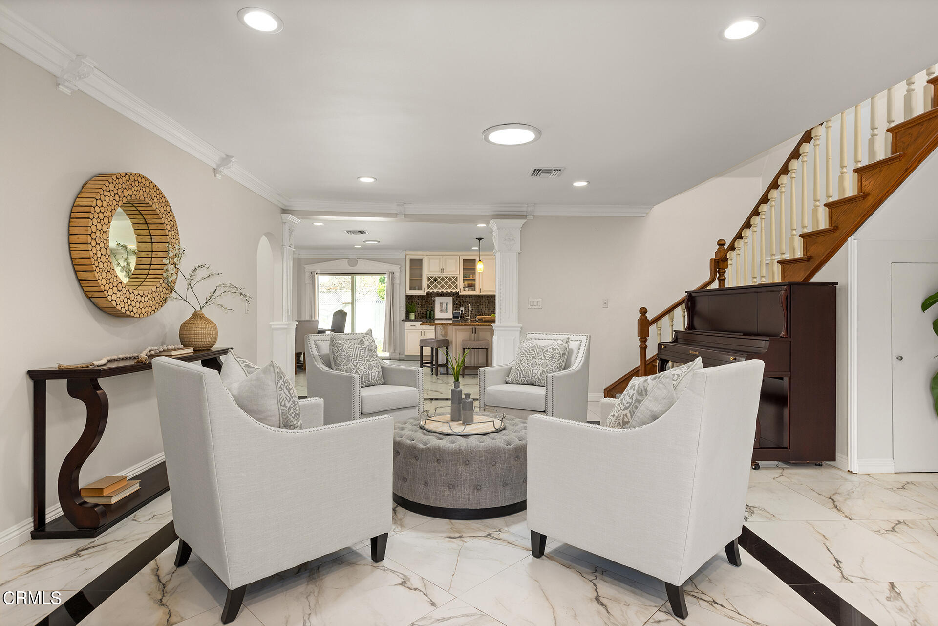 8601 Duarte Road San Gabriel, CA 91775 - Photo 2 of 26 a living room with furniture a mirror and a painting