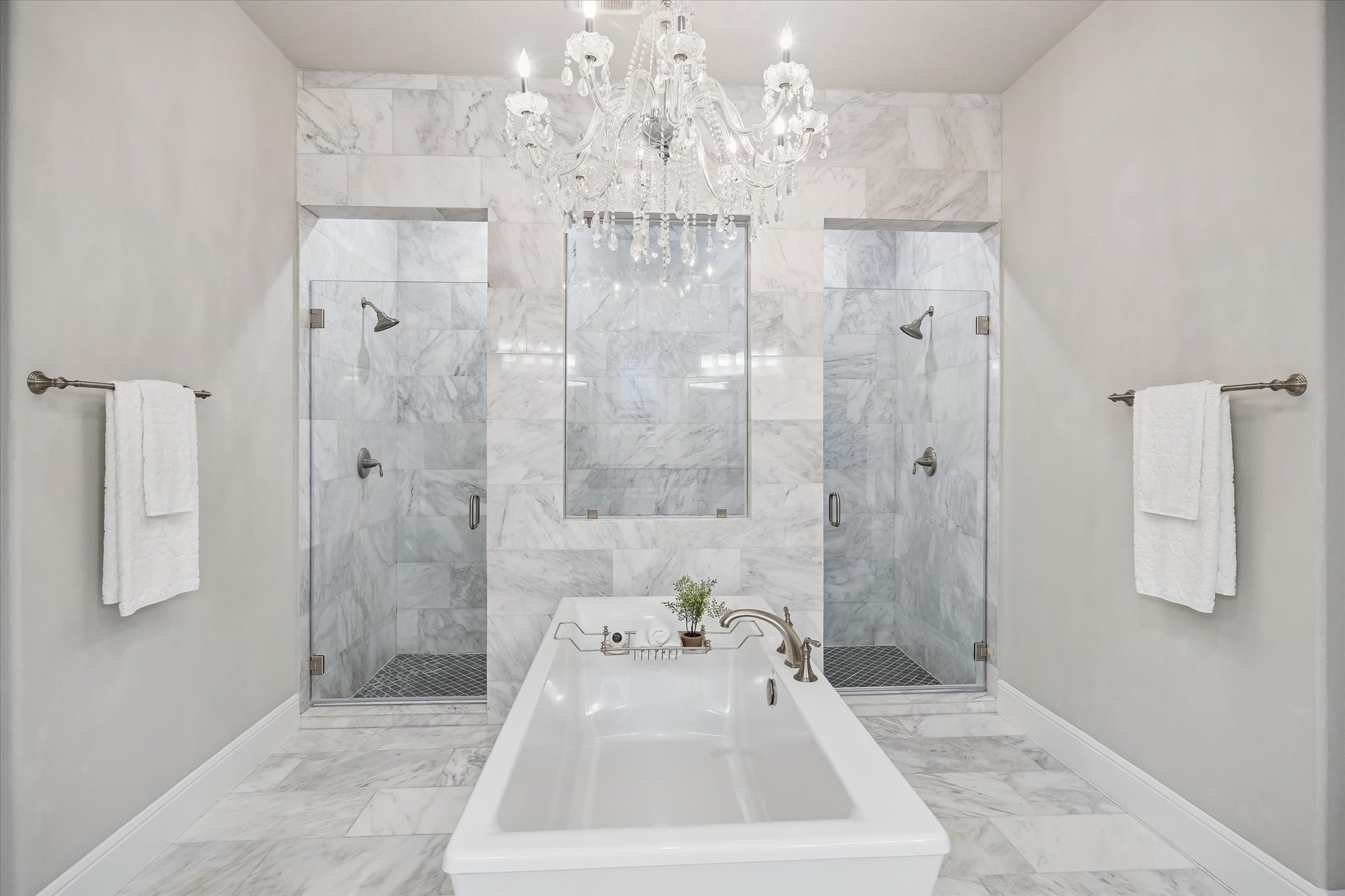 4011 Pleasant Ridge Drive Spring, TX 77386 - Photo 25 of 48 Carrera marble double sided walk in shower