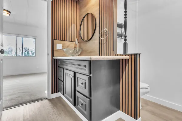 a view of a hallway with entryway