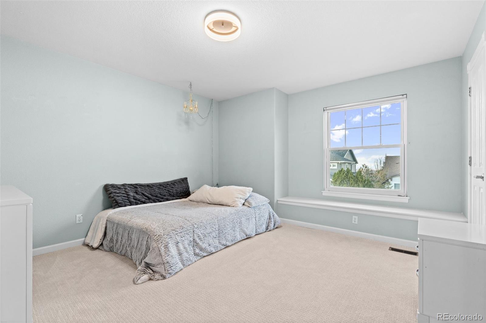 10683 Amesbury Way Highlands Ranch, CO 80126 - Photo 31 of 44 a bedroom with a bed and a window