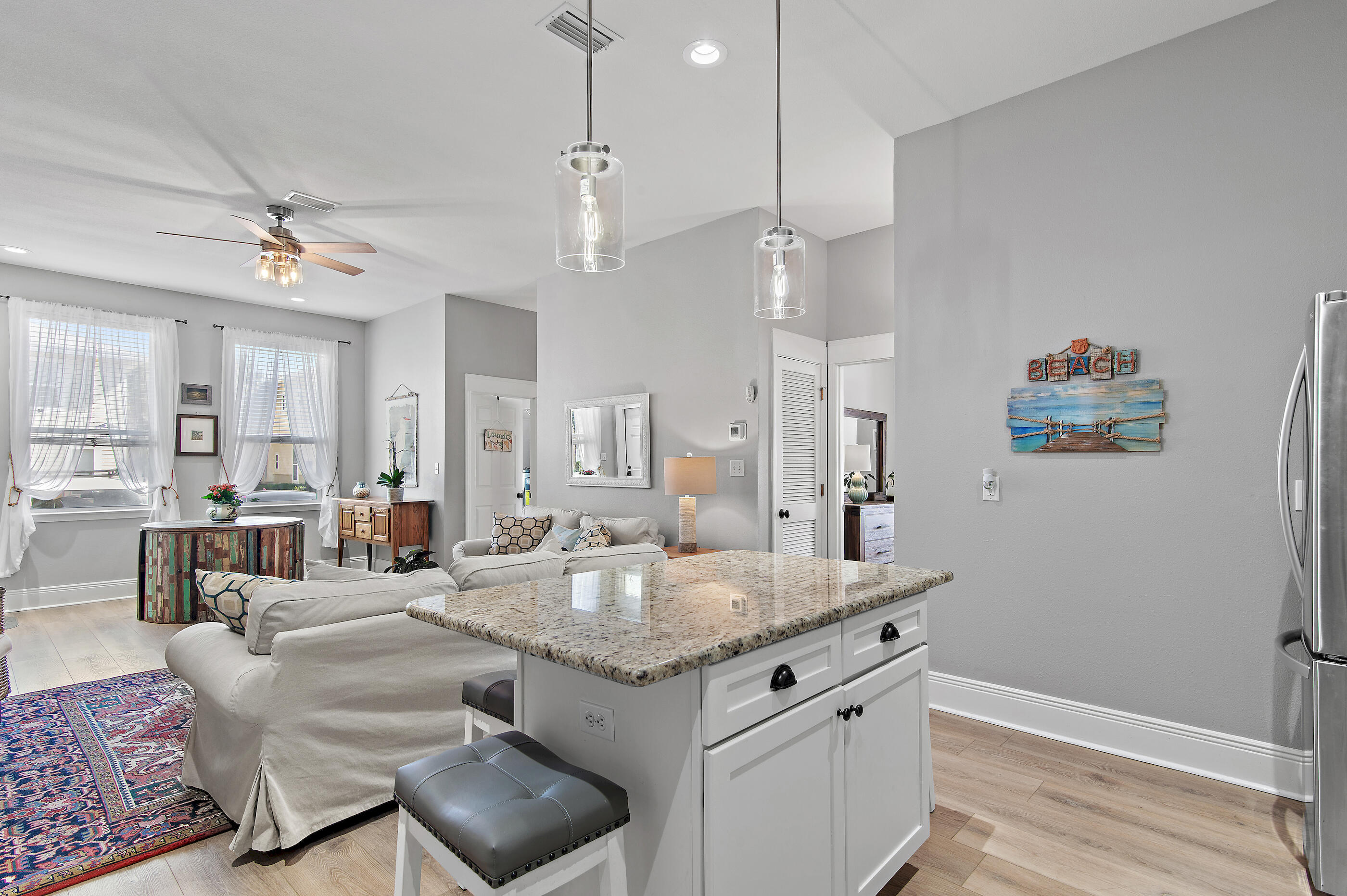 122 Shorebird Drive, Unit 814 Santa Rosa Beach, FL 32459 - Photo 7 of 25 a view of center island of kitchen and living room