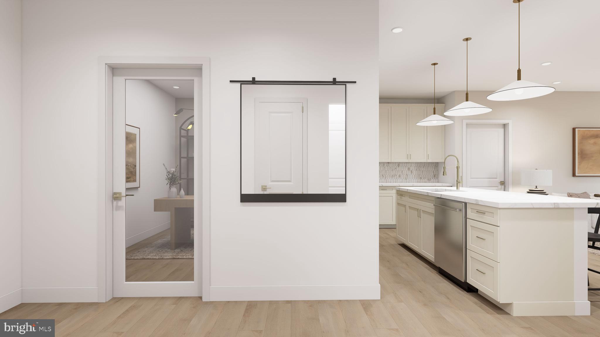 9475 Sprague Avenue, Unit 306 Fairfax, VA 22031 - Photo 4 of 25 Foyer looking into Den & Kitchen - Rendering