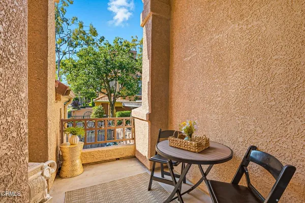 a view of a outdoor seating area