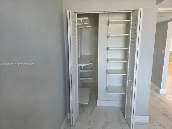 an empty room with a window