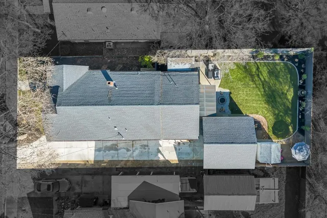 an aerial view of a city