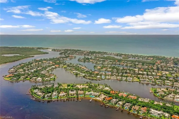 a view of a lake with a city