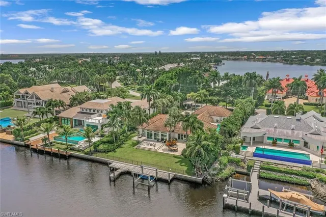 a view of a city with a lake