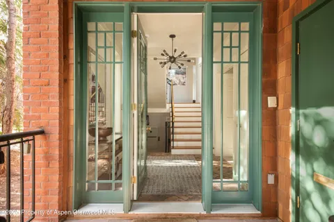 a view of a front door of a house