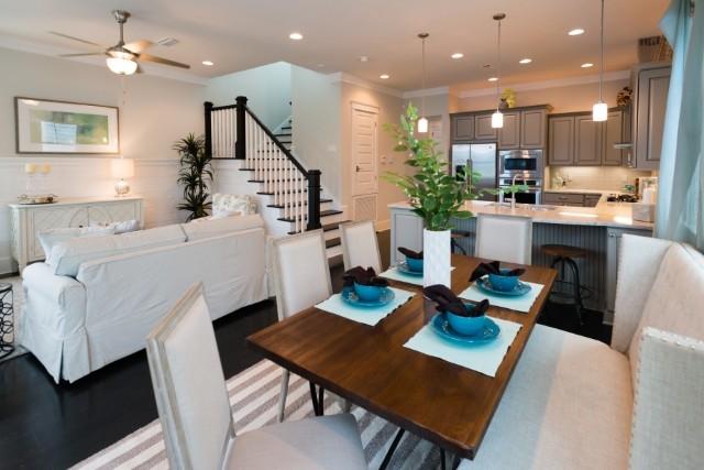 16 Clipper Street Inlet Beach, FL 32461 - Photo 1 of 34 a living room with furniture kitchen view and a wooden floor