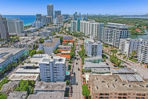 a view of a city with tall buildings