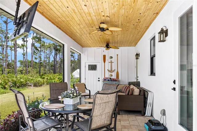a house view with a outdoor space
