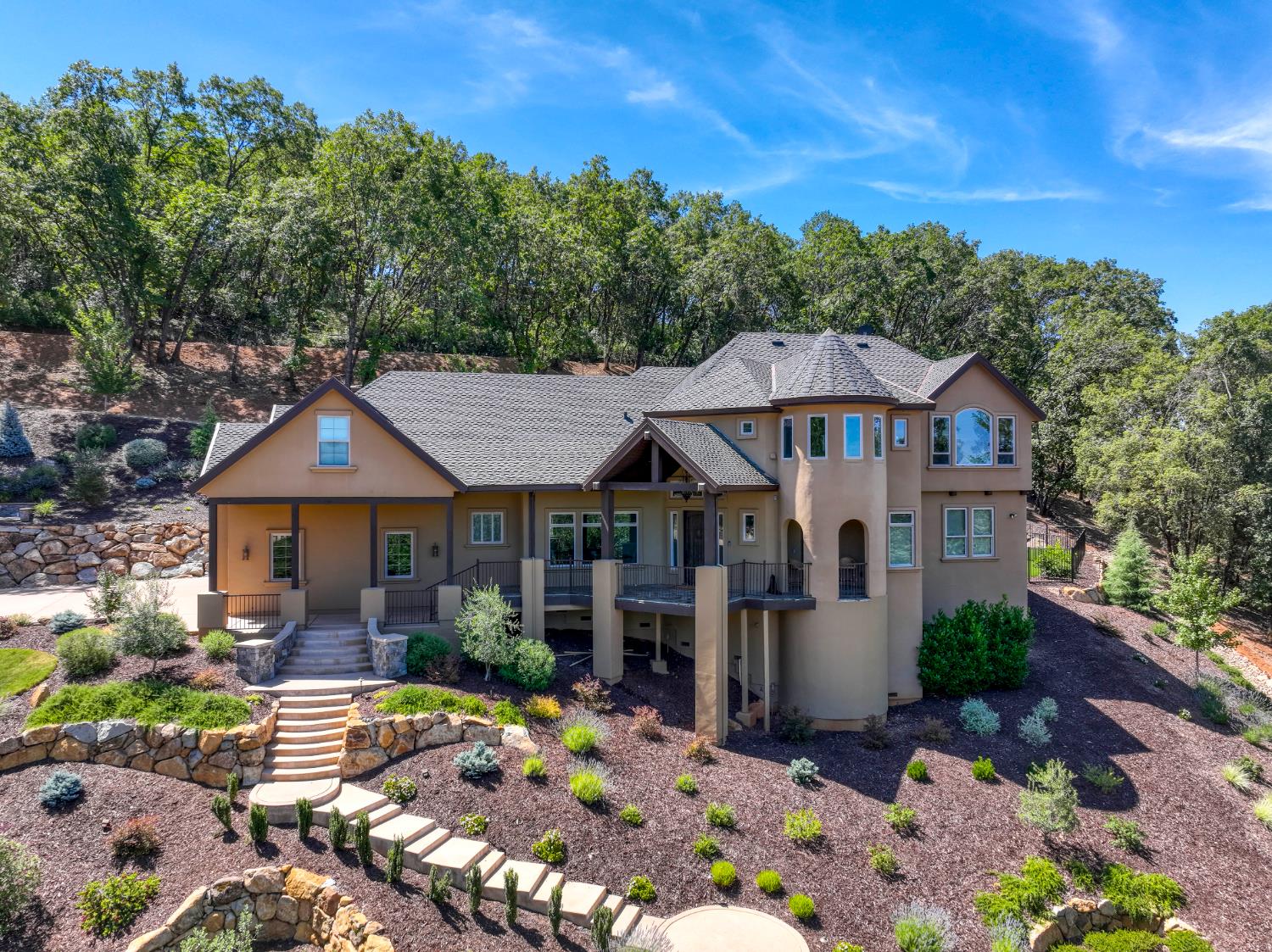 a front view of a house with a porch