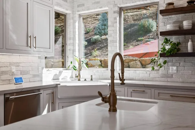 a bedroom with a bed and furniture