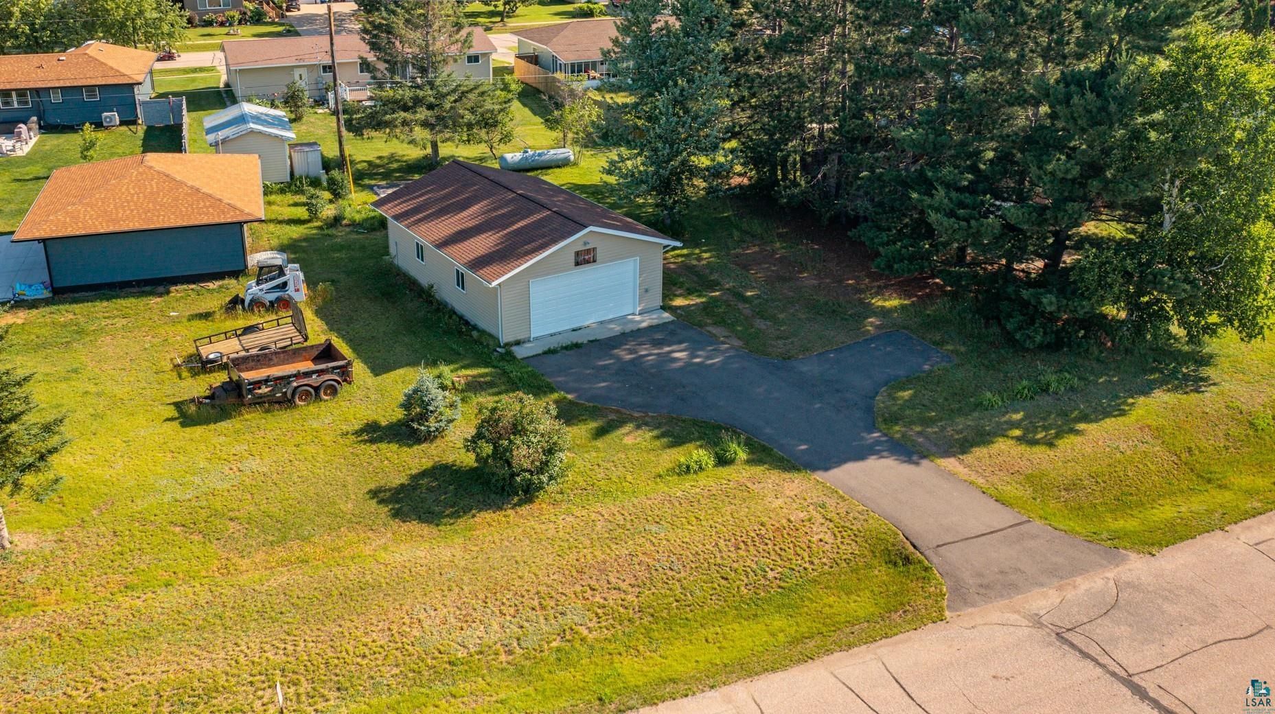 42 Locust Drive Babbitt, MN 55706 - Photo 4 of 50 Aerial View of 2nd lot with 2nd garage on Maple Blvd.