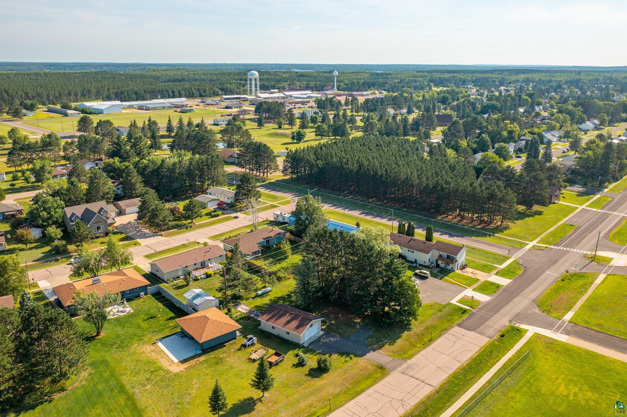 42 Locust Drive Babbitt, MN 55706 - Photo 50 of 50 Aerial view from the south of residential area & woods.