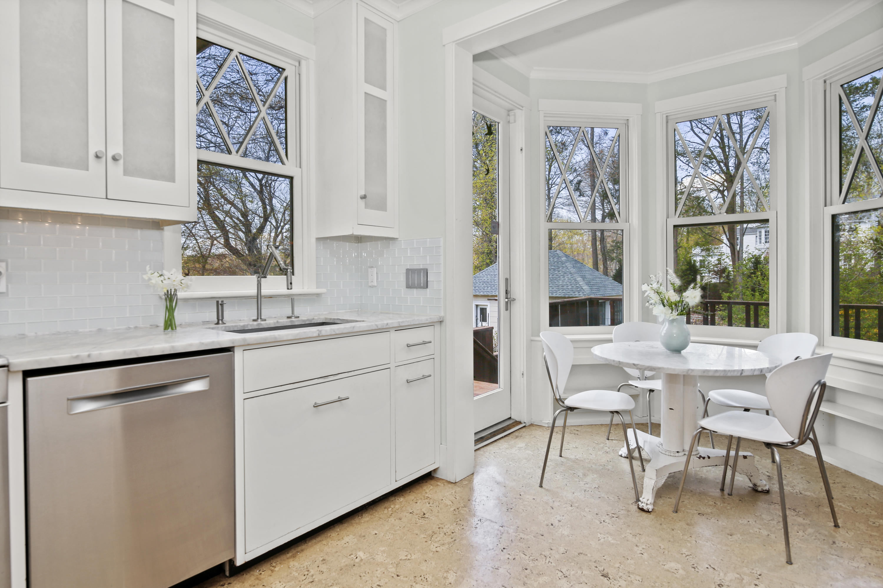 97 Hillcrest Park Road Old Greenwich, CT 06870 - Photo 11 of 25 a kitchen with cabinets and outdoor view
