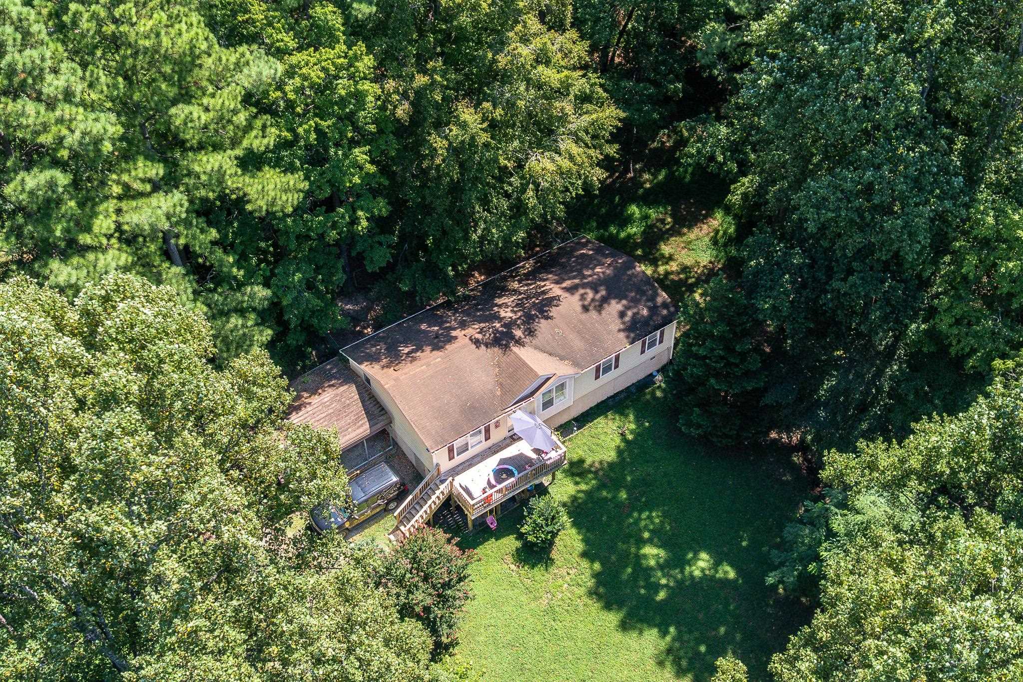 140 Garford Road Madison Heights, VA 24572 - Photo 32 of 35 an aerial view of a house with a yard