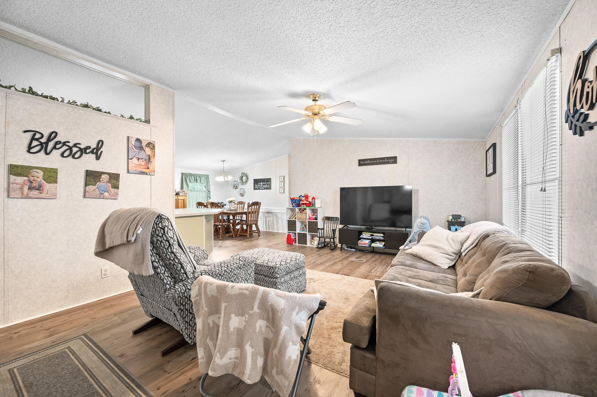 140 Garford Road Madison Heights, VA 24572 - Photo 6 of 35 a living room with furniture and a flat screen tv