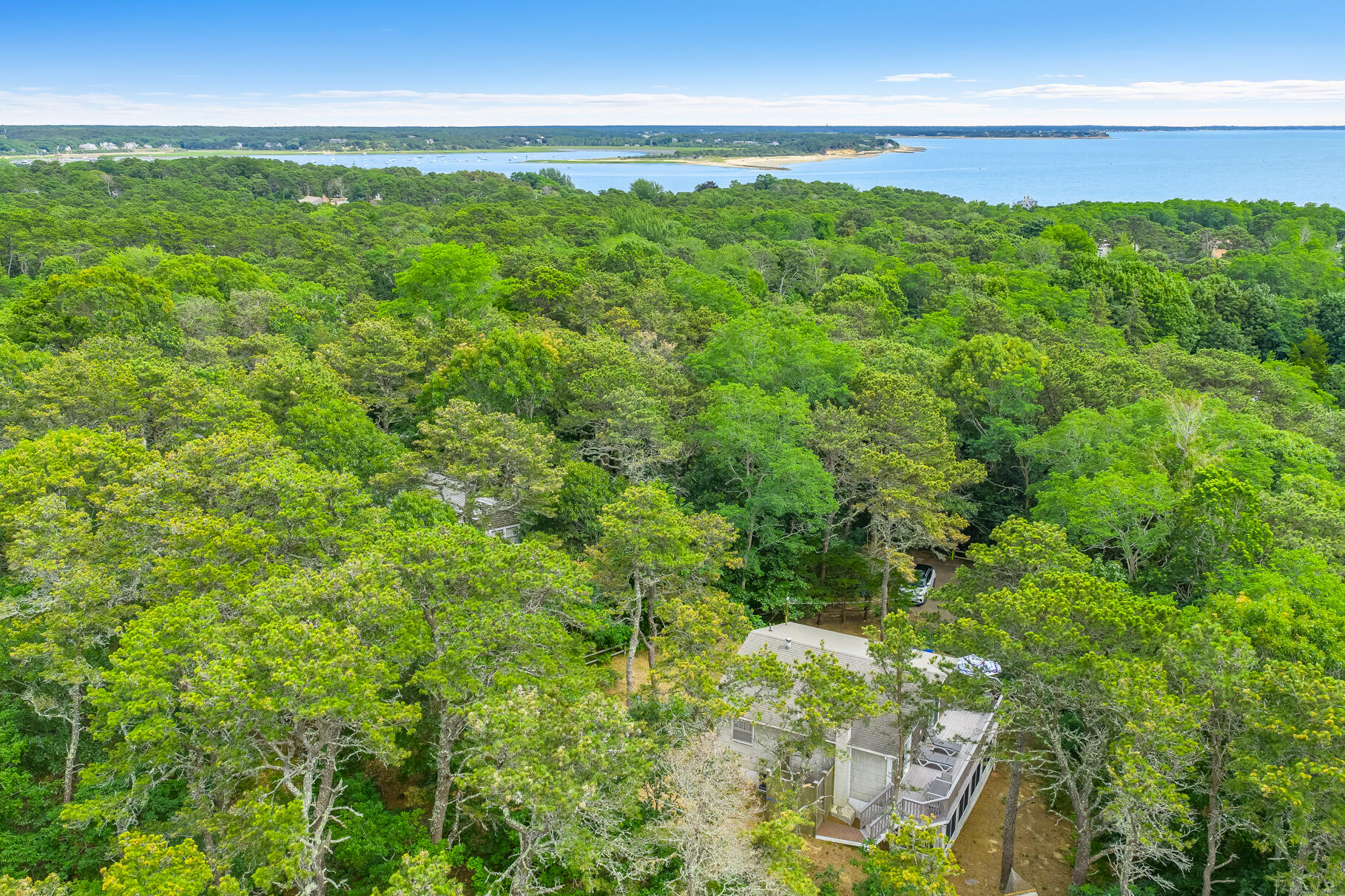 46 Hiram Hill Road Wellfleet, MA 02667 - Photo 21 of 36 a view of a yard with an outdoor space and seating area