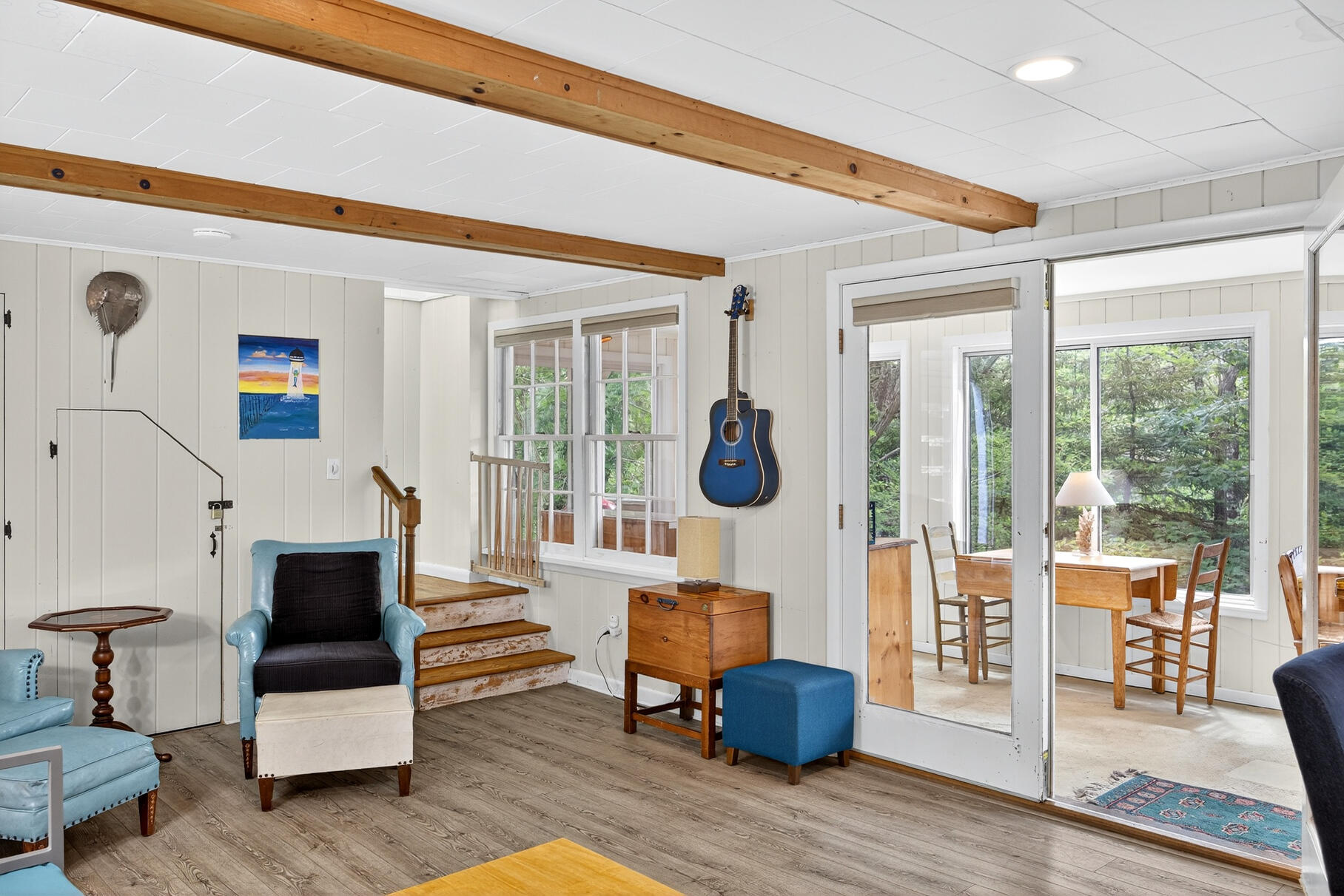 46 Hiram Hill Road Wellfleet, MA 02667 - Photo 5 of 36 a living room with furniture and a large window