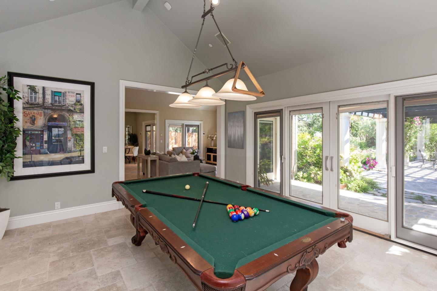 240 Laning Drive Woodside, CA 94062 - Photo 33 of 35 a room with pool table and windows