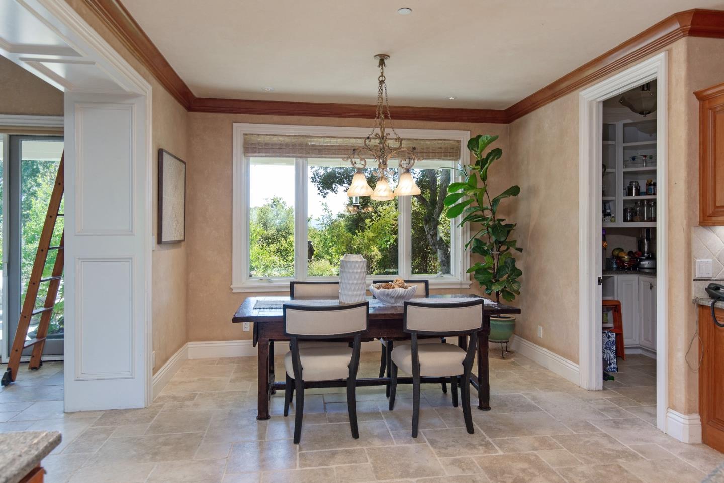 240 Laning Drive Woodside, CA 94062 - Photo 10 of 35 a view of a dining room with furniture window and outside view