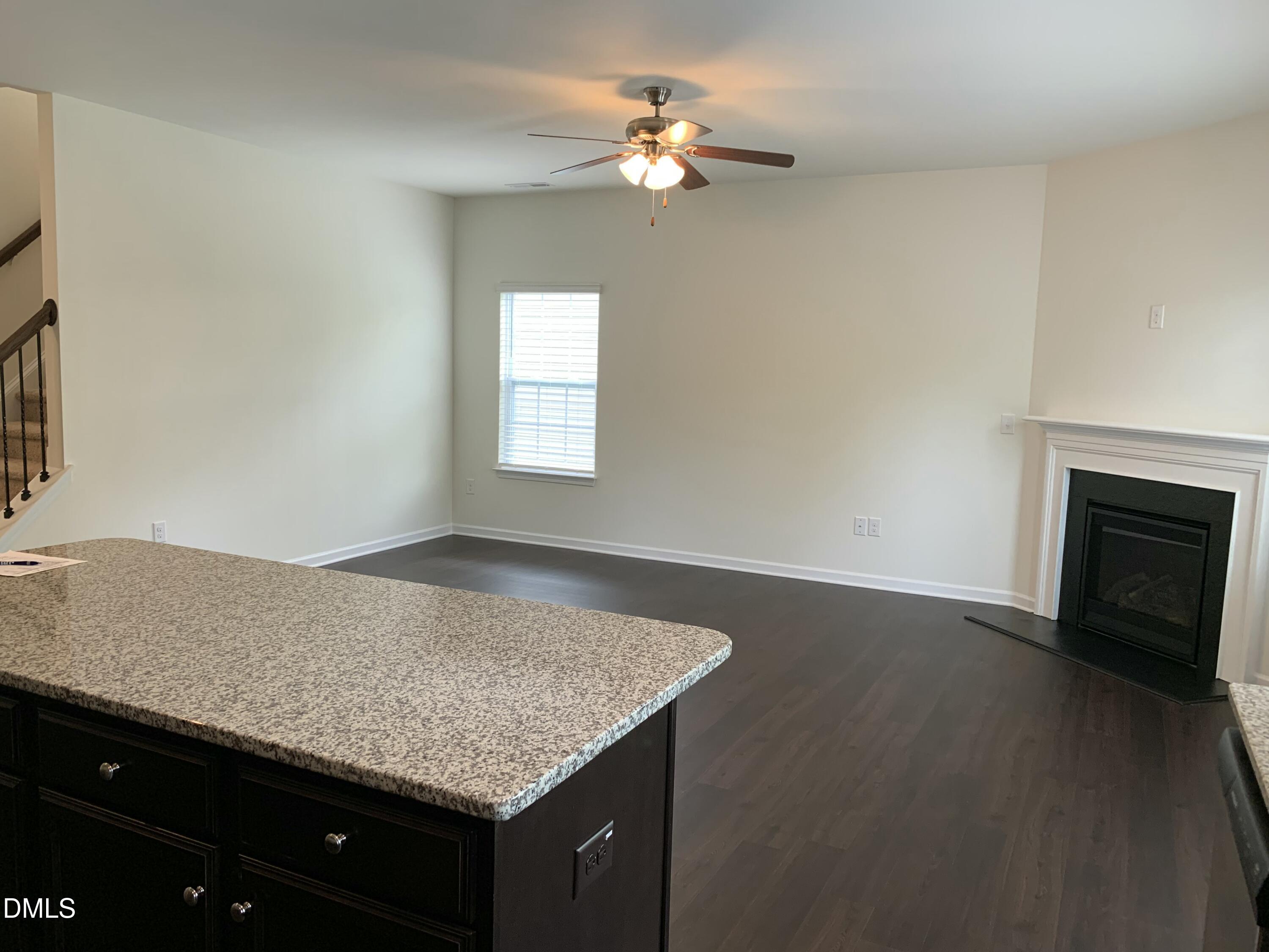 1249 Turkey Trot Road Wendell, NC 27591 - Photo 3 of 42 a kitchen with a granite countertop sink a faucet cabinets and a fireplace