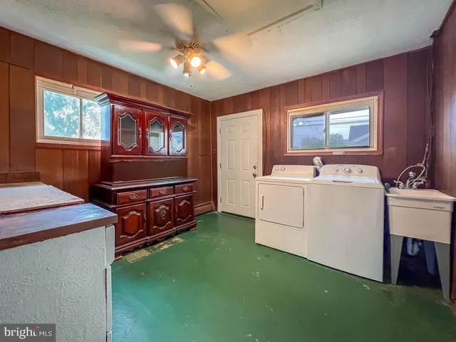 a bathroom with a sink and garden