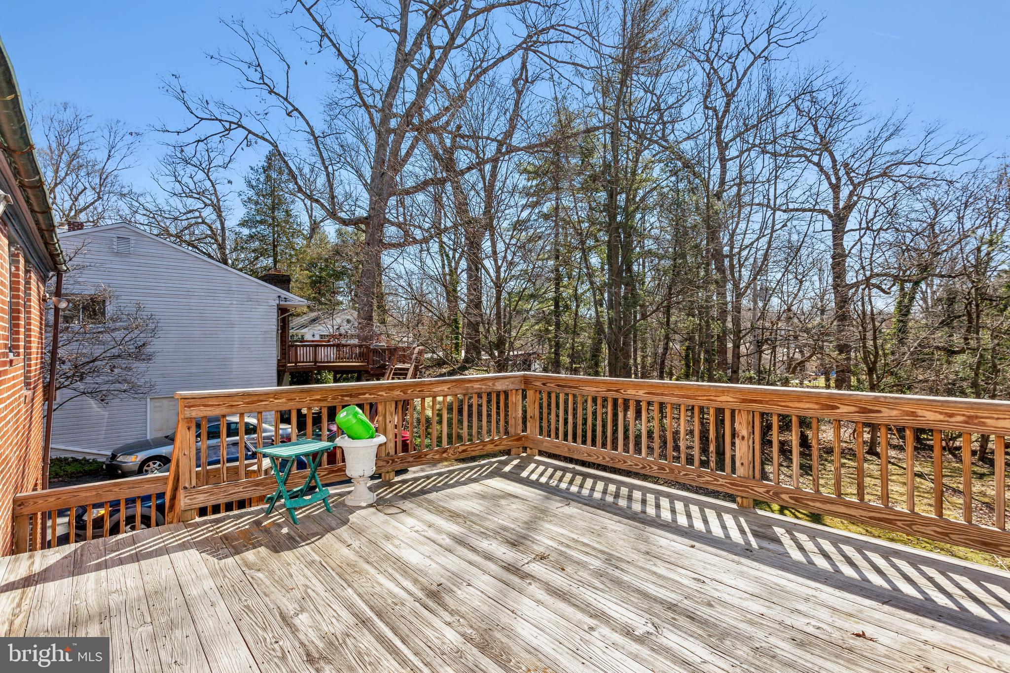 809 Eton Road Towson, MD 21204 - Photo 37 of 45 Deck with Stairs Down to the Backyard