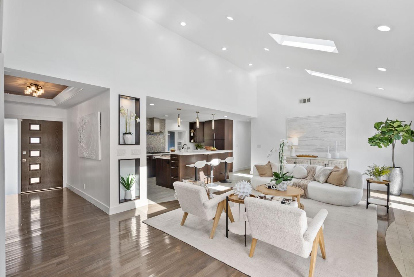 1999 Scott Lane Los Altos, CA 94024 - Photo 4 of 44 a living room with fireplace furniture and a wooden floor