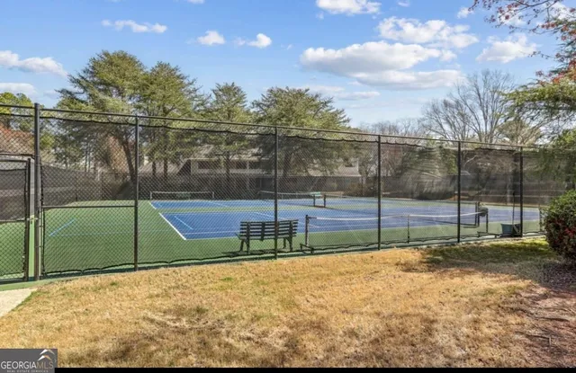 a view of a tennis court