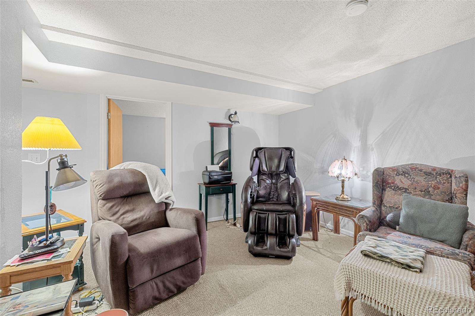 5323 East Sandpiper Avenue Castle Rock, CO 80104 - Photo 27 of 46 a living room with furniture a lamp and a window