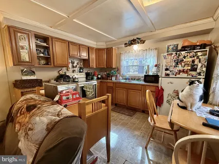 a bed room with a bed and furniture