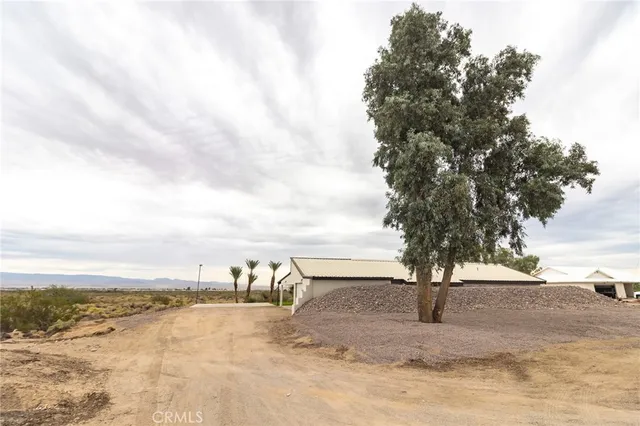 a view of a lake with a beach