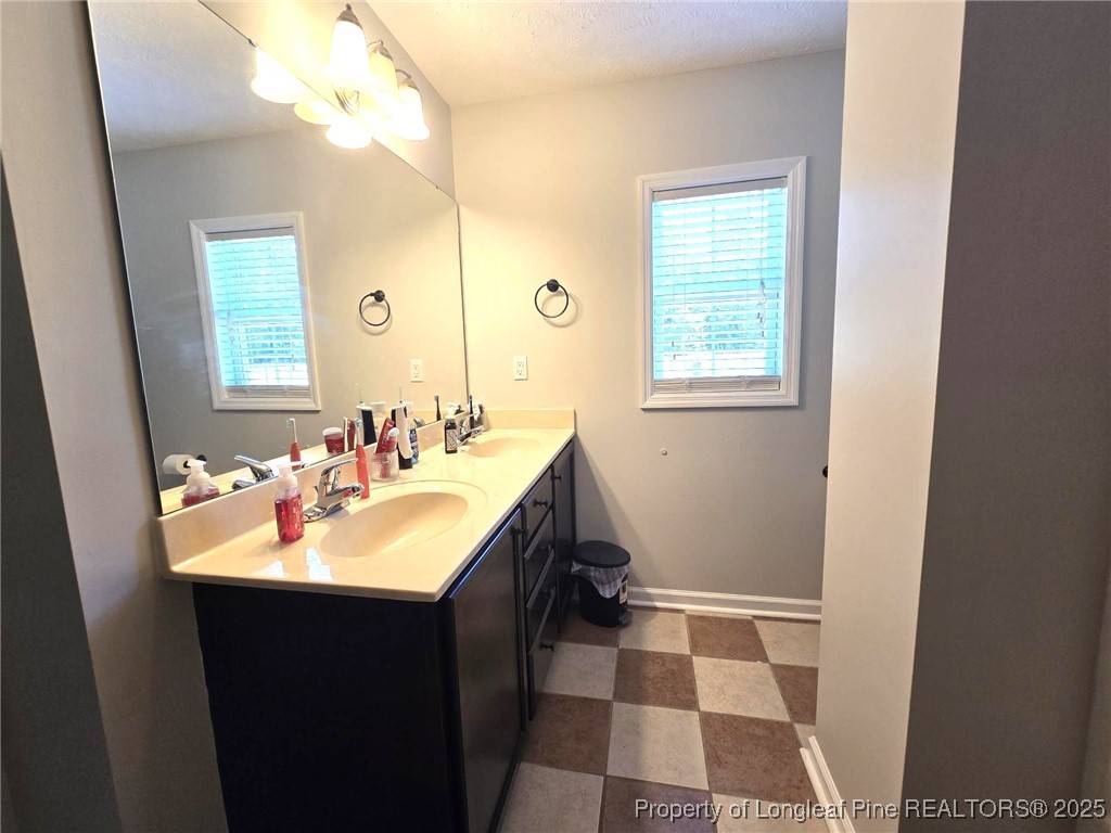 5345 Pittman Grove Church Road Raeford, NC 28376 - Photo 28 of 45 a bathroom with a sink and a mirror