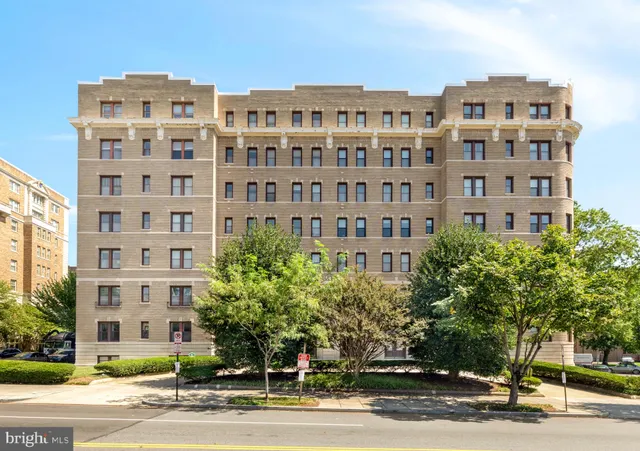 a front view of a building
