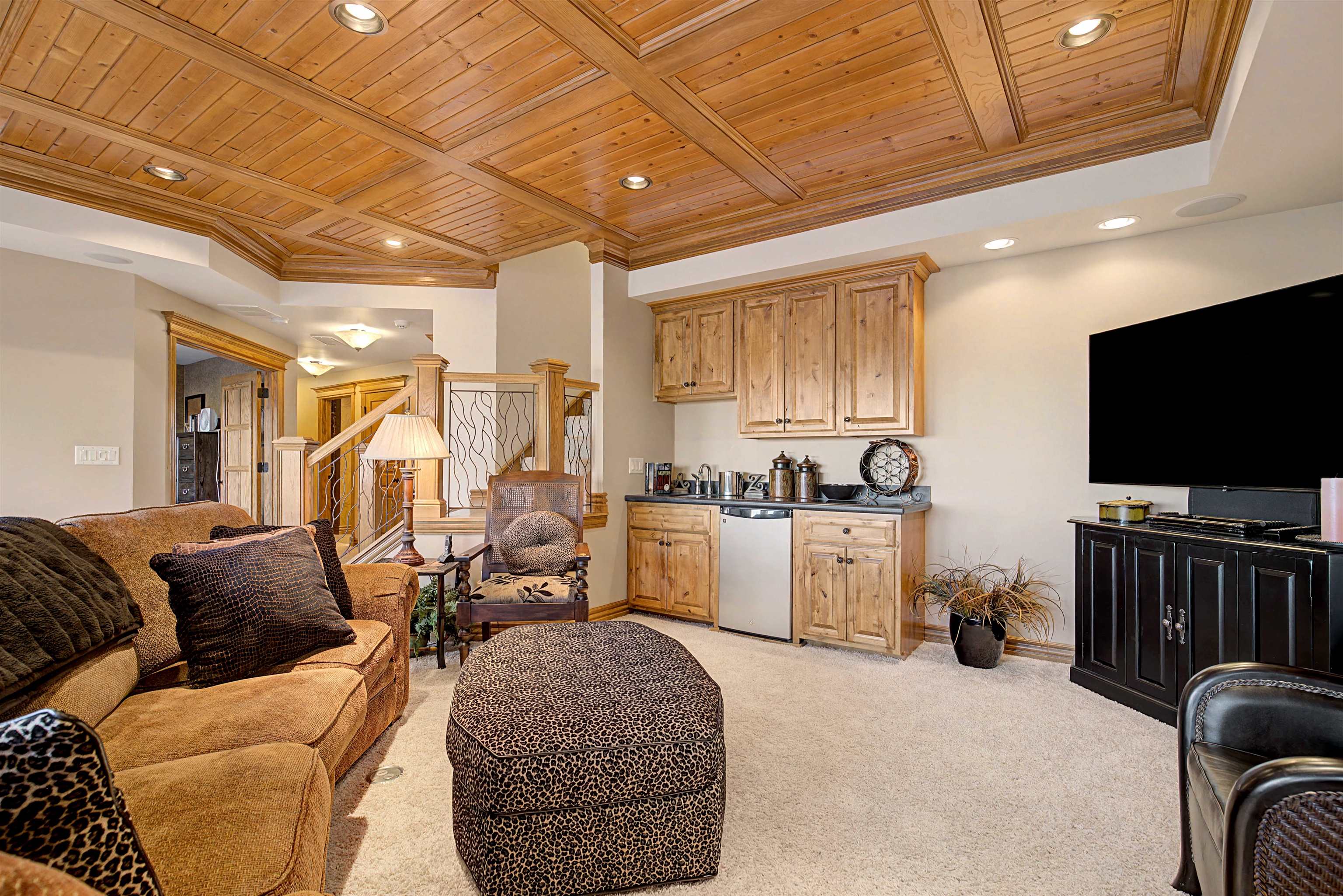 1 East Hoffman Road Elizabeth, IL 61028 - Photo 23 of 76 a living room with furniture and a flat screen tv